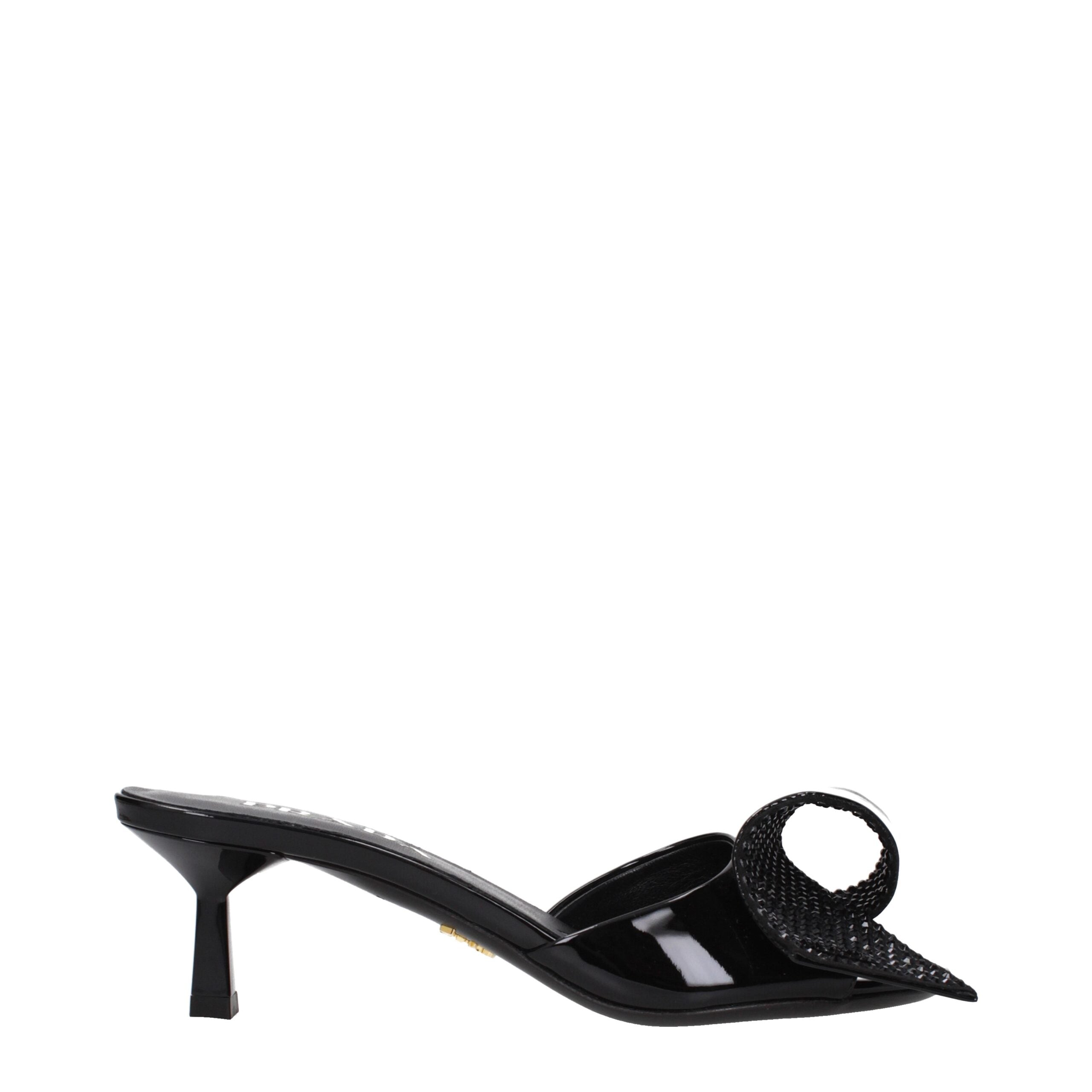 Prada Black Leather Sandal